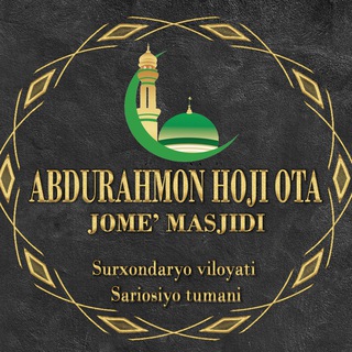 Логотип канала abdurahmon_hoji_ota_jome_masjidi