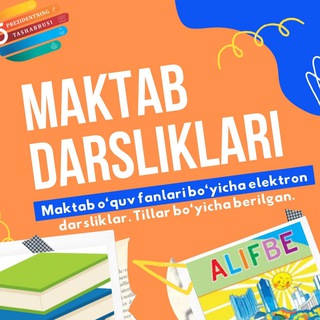 Логотип канала maktab_darsliklari_kutubxonasi