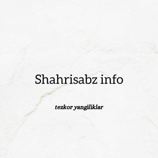 Логотип канала shahrisabz_info