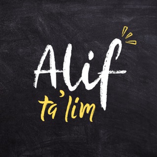 Логотип канала alif_taliim