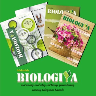 Логотип канала maktabda_biologiyajurnali