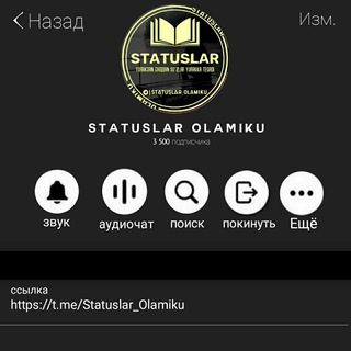 Логотип канала statuslar_olamiku