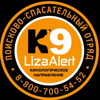 Логотип канала k9lizaalert