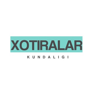 Логотип канала xotiralar_kundaligi